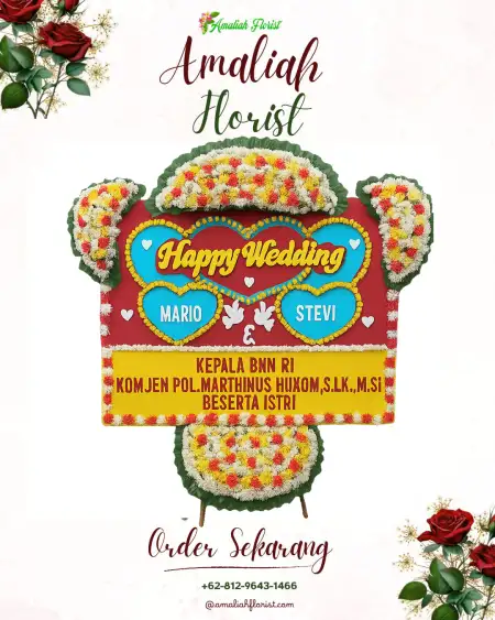 Papan Bunga Pernikahan Kebomlati